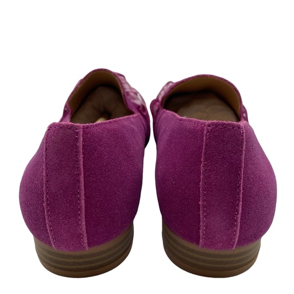 Violet & Red Leather Loafers Simone Fuschia Pink Leather Suede Slip On Size 6 - Picture 6 of 11